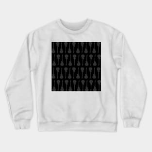 Guitar Pattern 2 Black Crewneck Sweatshirt